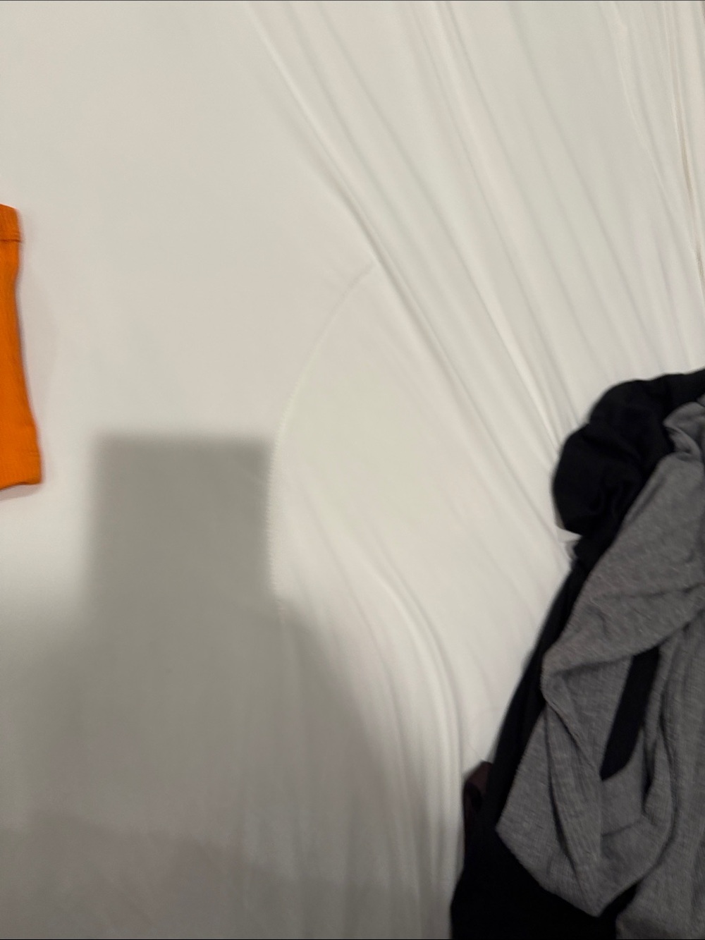 Divided Orange Ribbed Cropped Tank - Picture 3 of 3